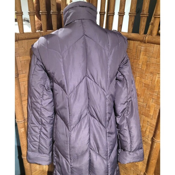 Vintage 80’s Avant Garde Japan Down Mod Space Age Puffer long Coat Maxi sz 8 M - Picture 6 of 13